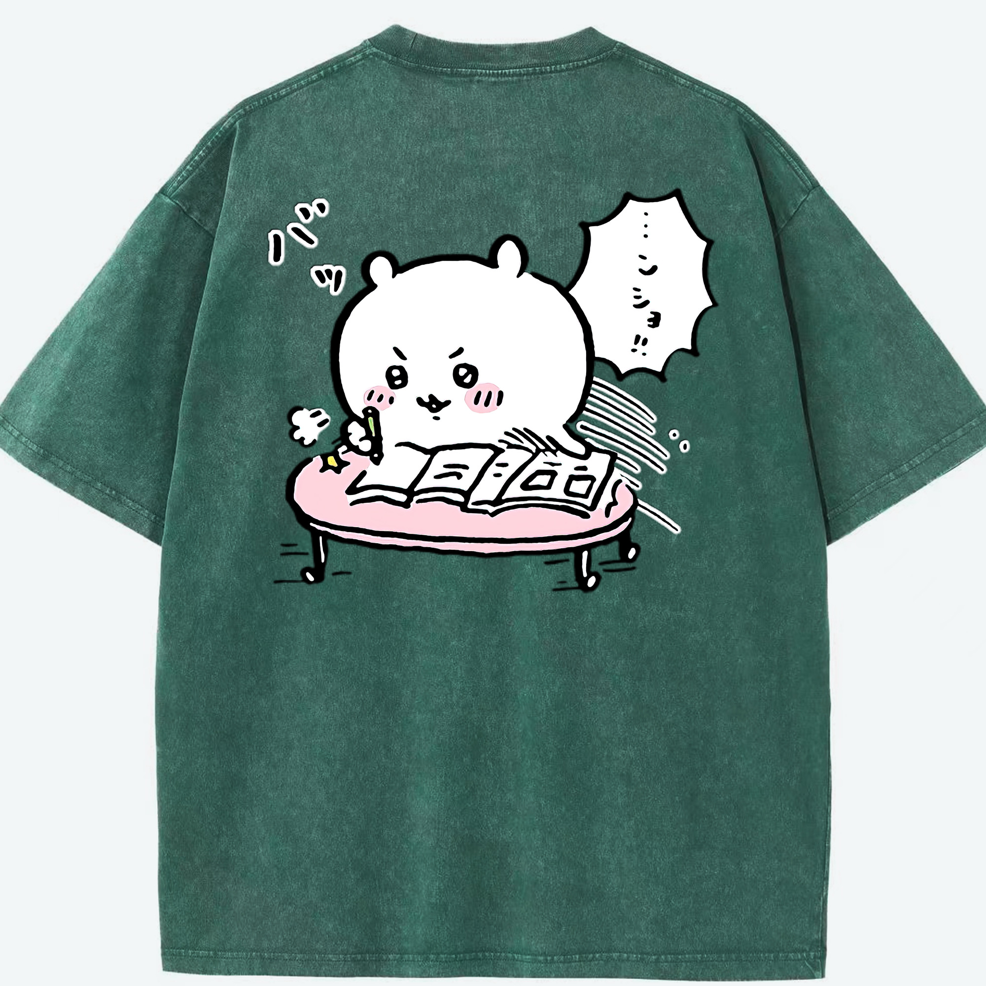 （画像用） ちいかわ ちいかわ Chii-kawa chiikawa 綿100% ヴィンテージ風 半袖Tシャツ（背面プリント）